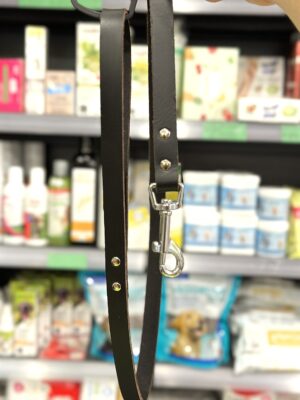 Guinzaglio cuoio NERO/CREMA