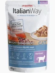 Italian Way Sterilized Sfilaccetti - Salmone con mirtilli rossi 85g