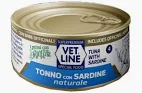 Vet Line Gatto Umido Naturale Tonno e sardine 70g